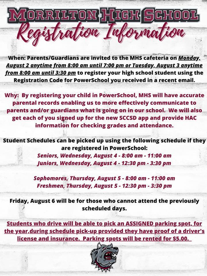 Morrilton High School Registration