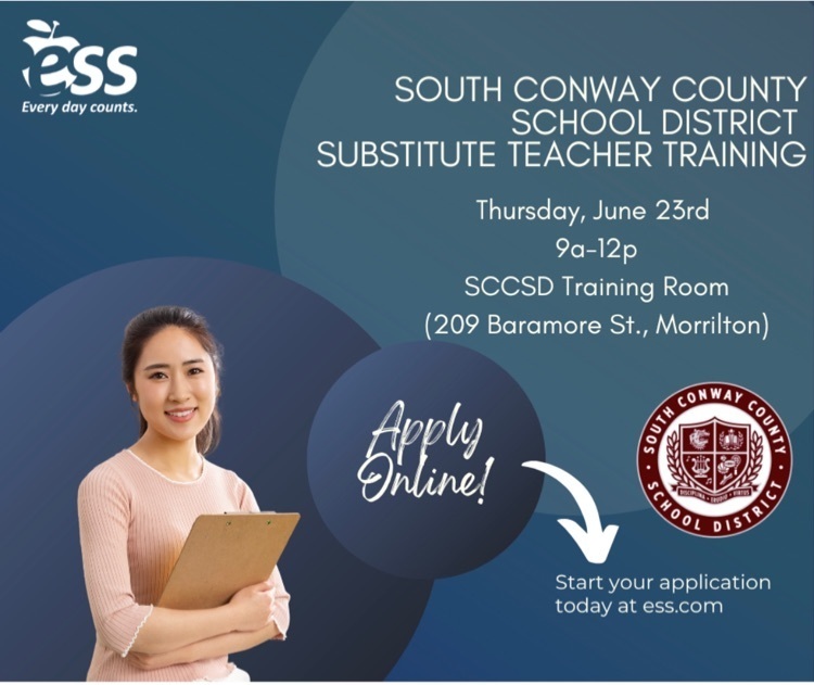 ESS Substitute Teacher Training June 23rd, 9:00-noon